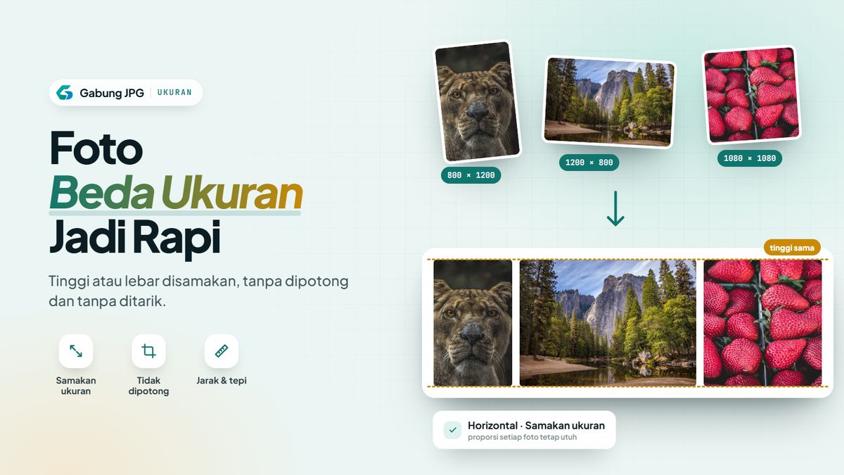 Cara Menggabungkan Foto Berbeda Ukuran Tanpa Terpotong