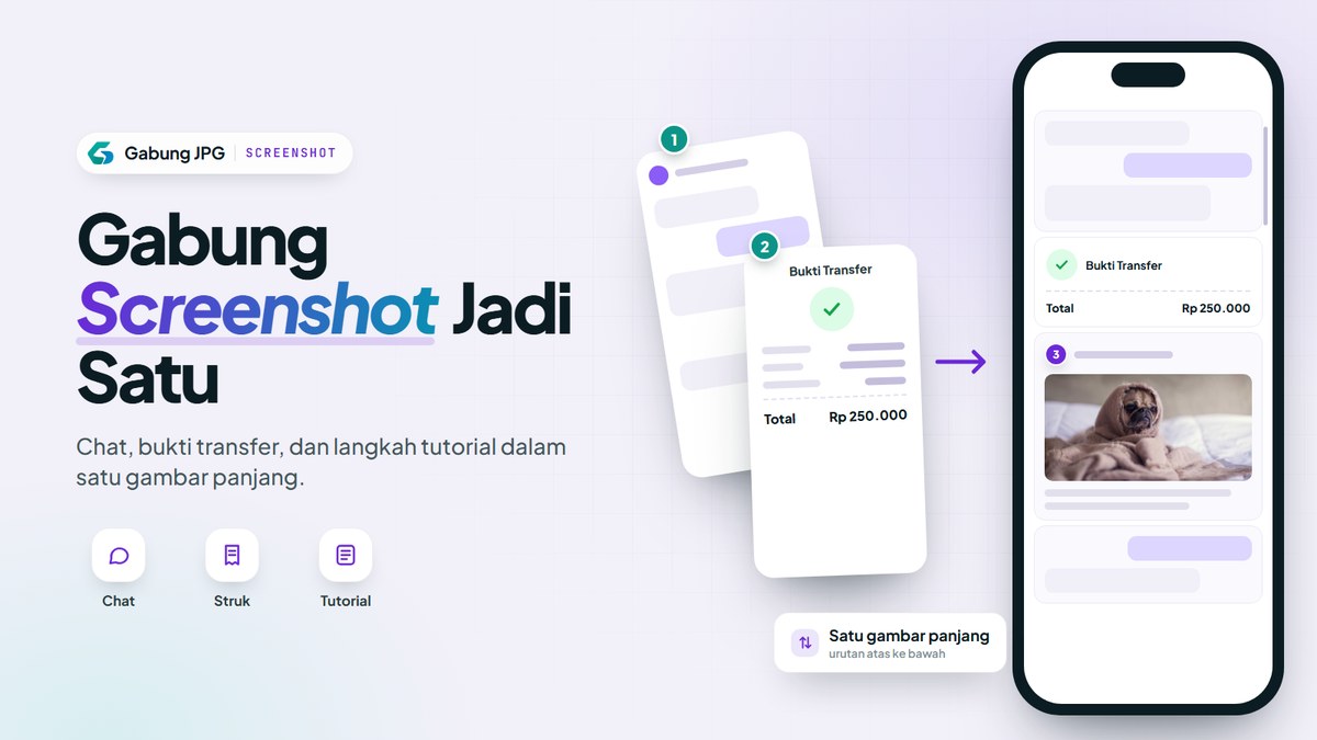 Cara Menggabungkan Screenshot Menjadi Satu Gambar Panjang